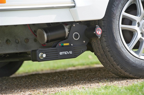 e-move e203 caravan mover fitted on caravan